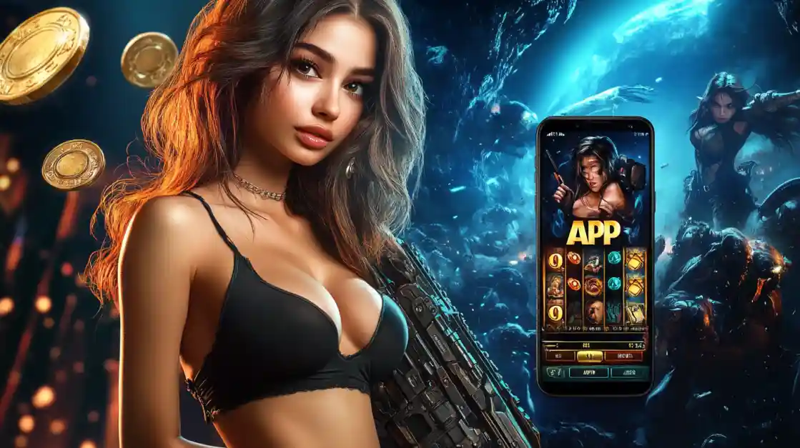 একজন সাহসী নারী ck44 মোবাইল গেমিং অ্যাপ ব্যবহার করছেন, যা অ্যাকশনভিত্তিক গেমের অনুভূতি প্রকাশ করে।